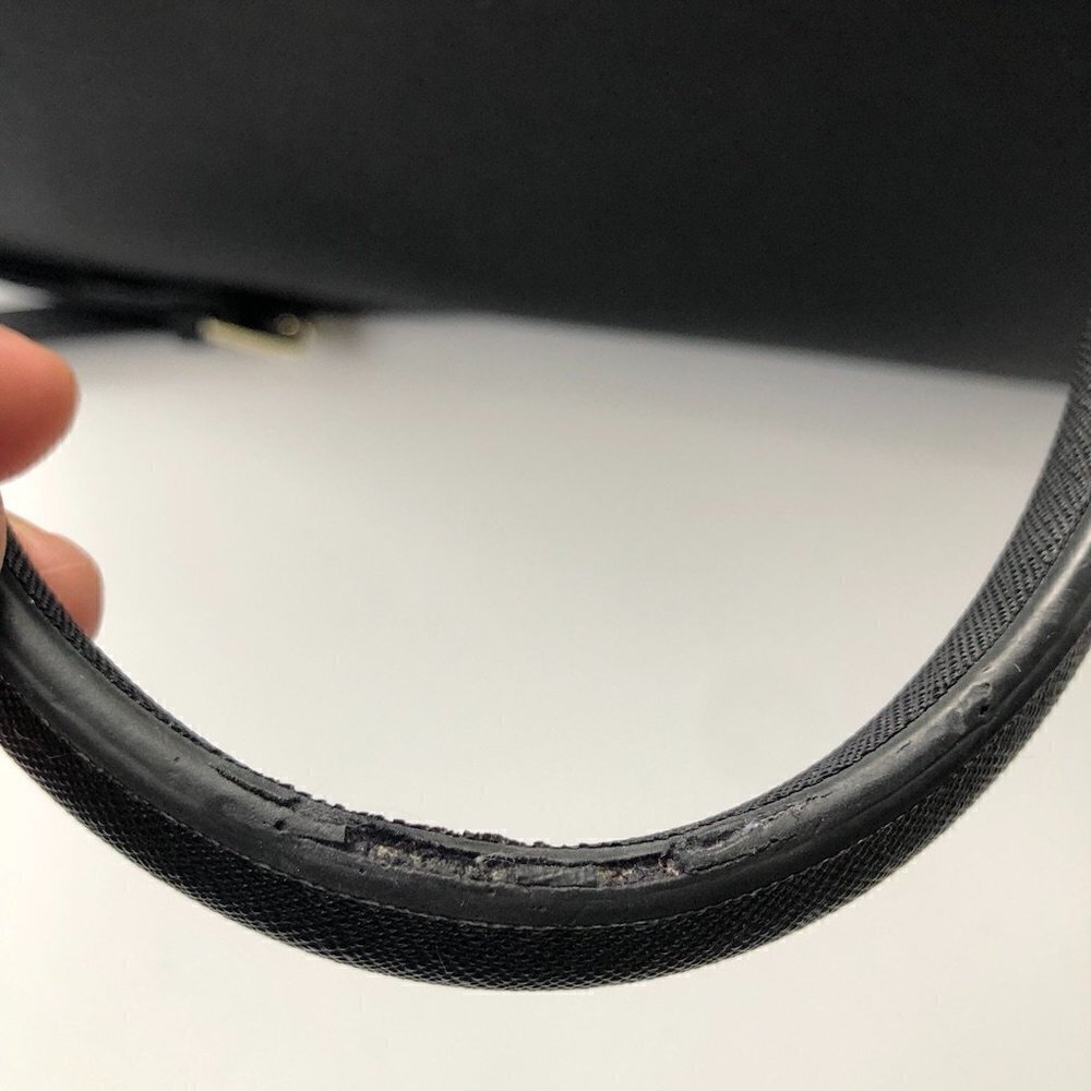 MK MICHAEL KORS  SELMA Saffiano Leather Black Gold detach strap 12.5 x 9 x 4.5" - Picture 15 of 16